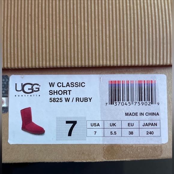 Classic Short II Boot for Women | UGG® Ugg Boot Womens Size 7 W Classic Short 5825 W Ruby